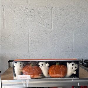 Candy Corn Lane Halloween Ghost and Pumpkin Decor Set
